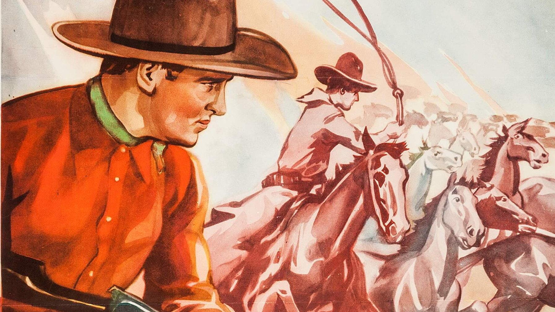 Round-Up Time in Texas 1937 movie scene