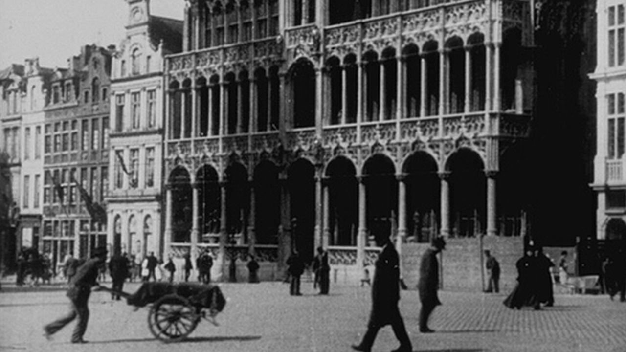 Bruxelles, Grand’Place 1897 movie scene