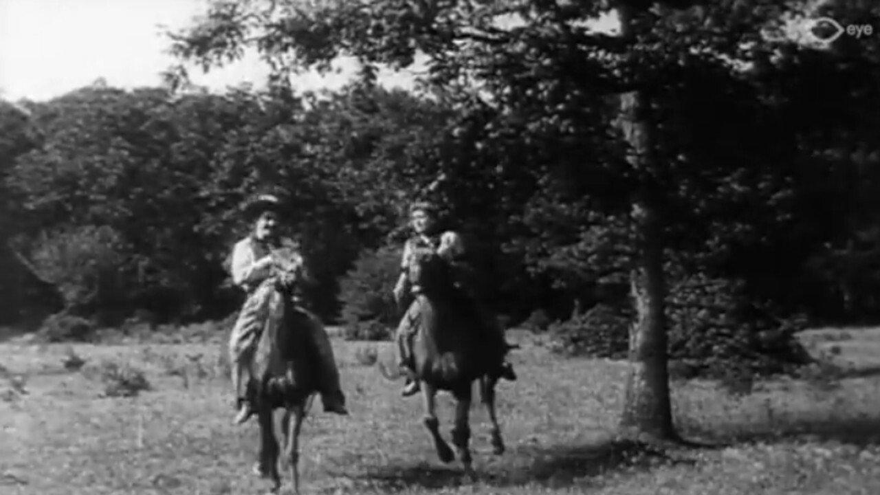 Saved by the Pony Express 1911 movie scene
