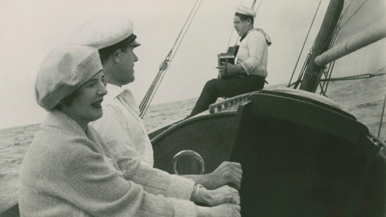 Cruising with the Lightning 1927 movie scene