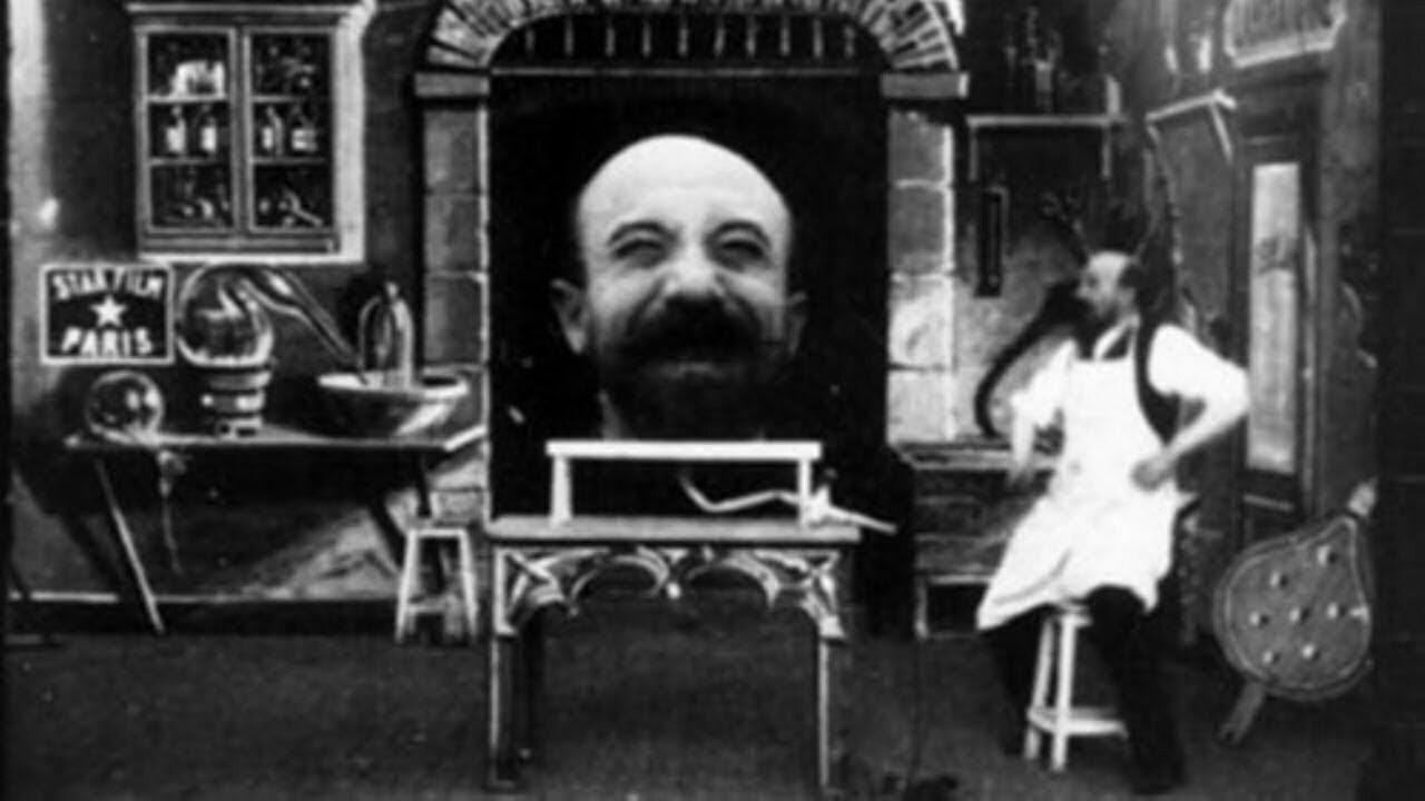 The Man with the Rubber Head 1901 movie scene