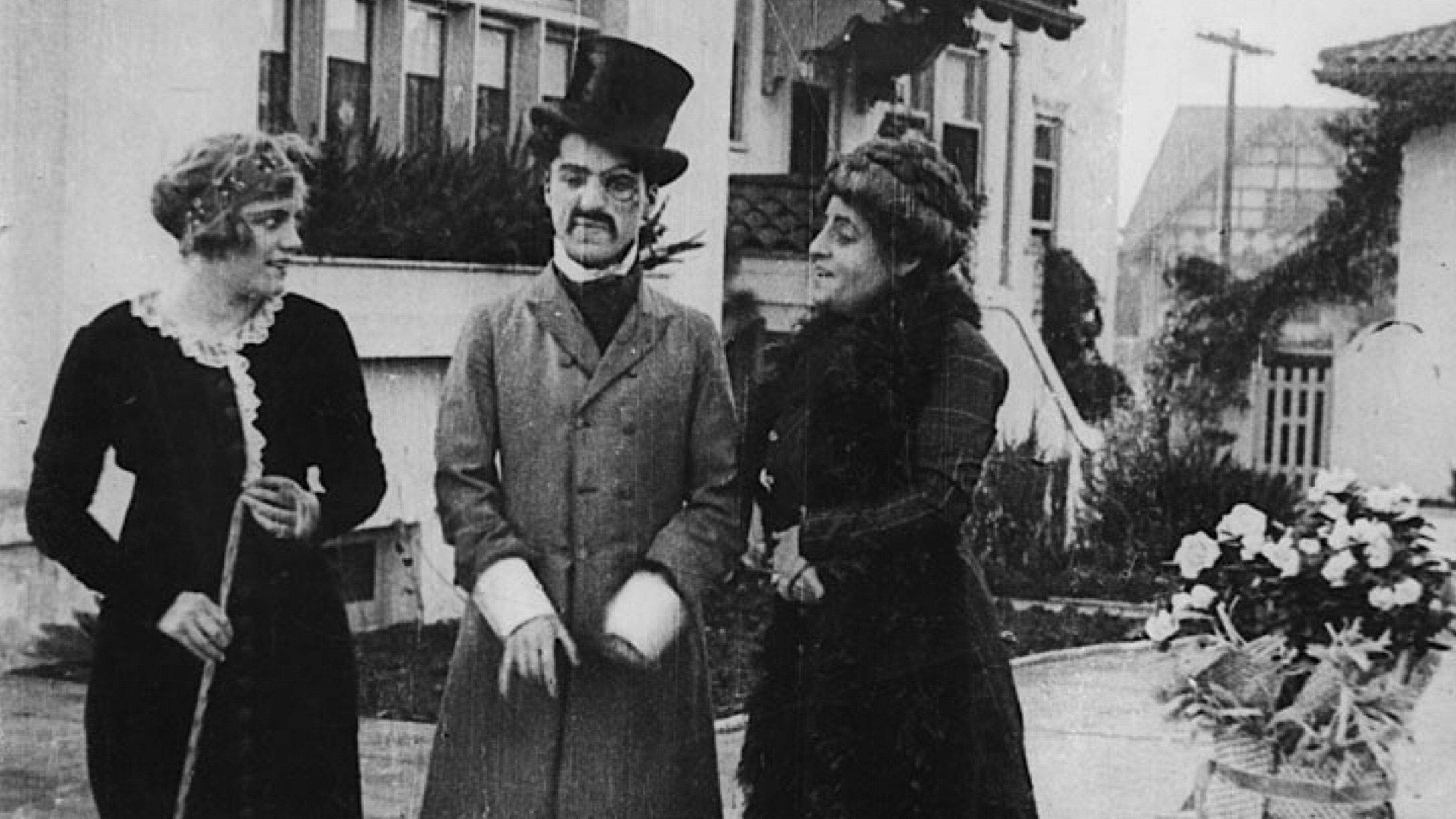 Making a Living 1914 movie scene