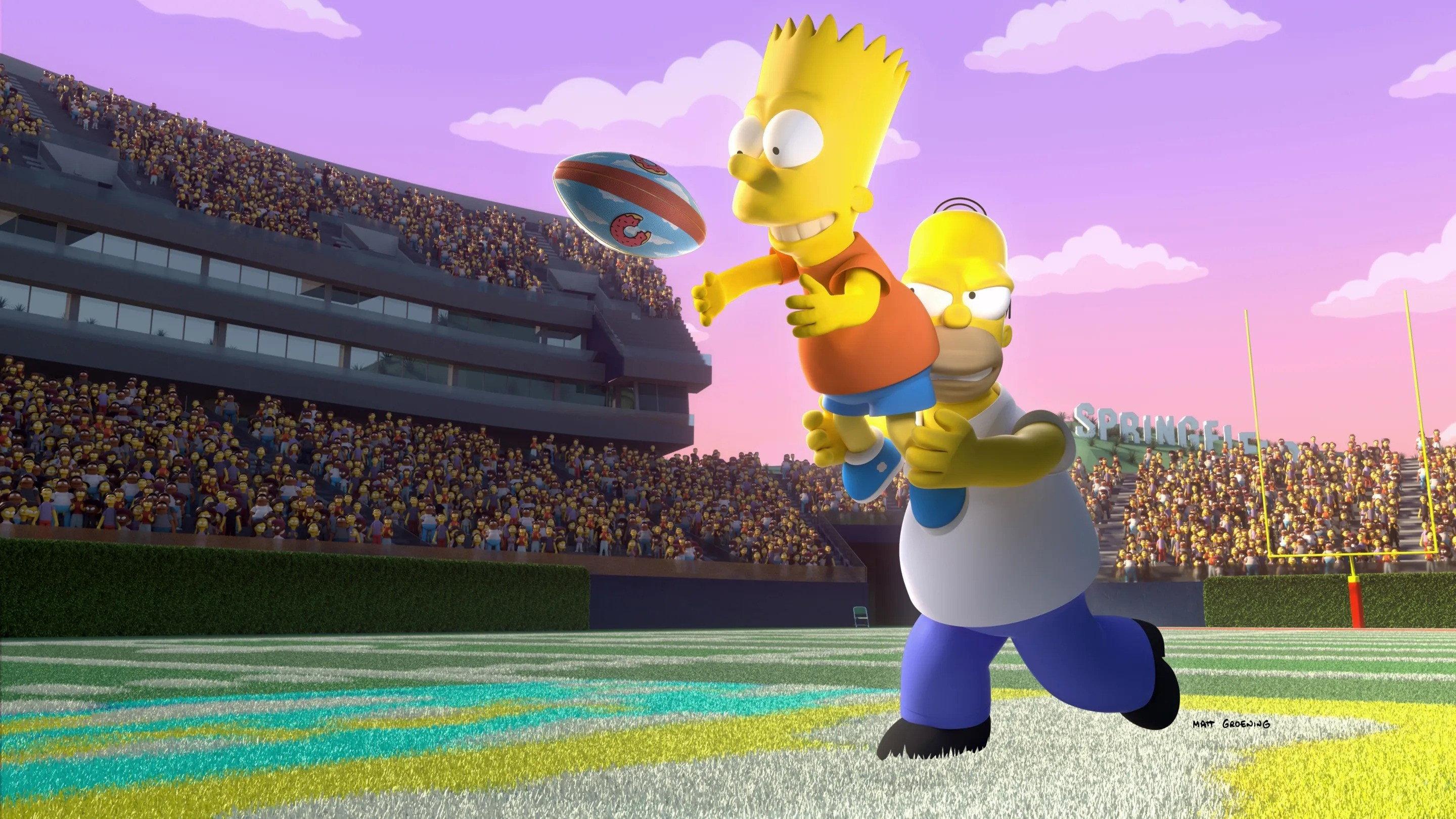 The Simpsons Funday Football 2024 movie scene