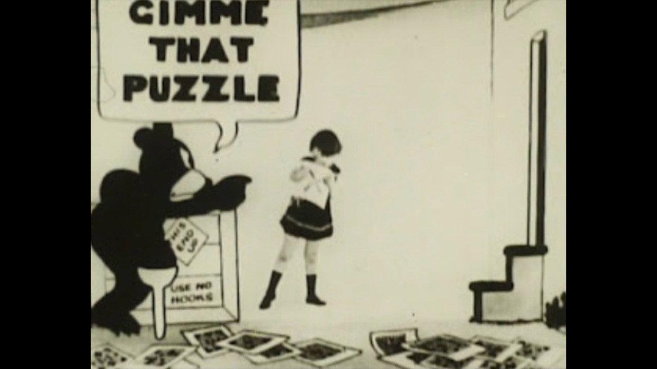 Alice Solves the Puzzle 1925 movie scene