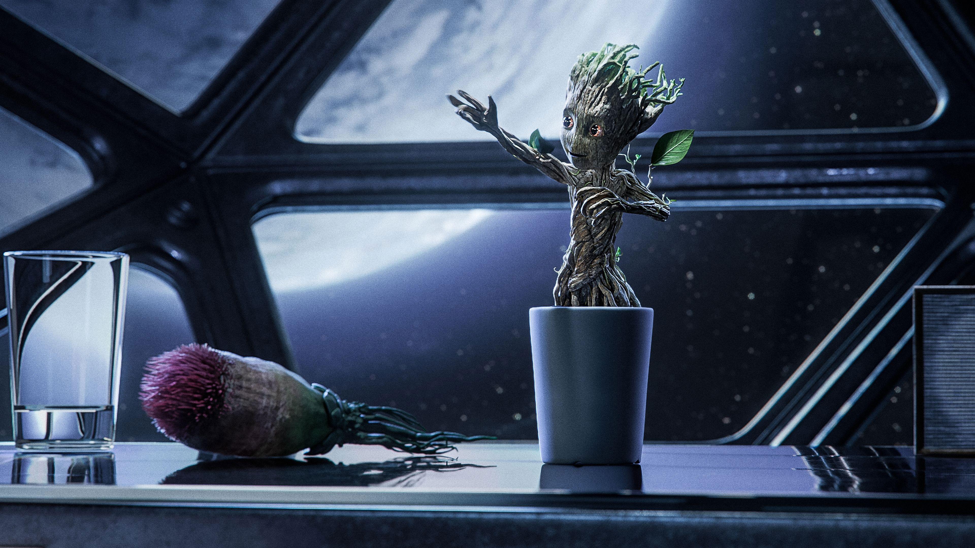Groot's First Steps 2022 movie scene