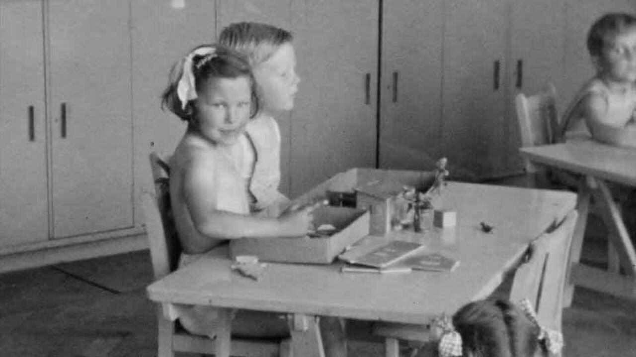 Schools in Harrow 1947 movie scene