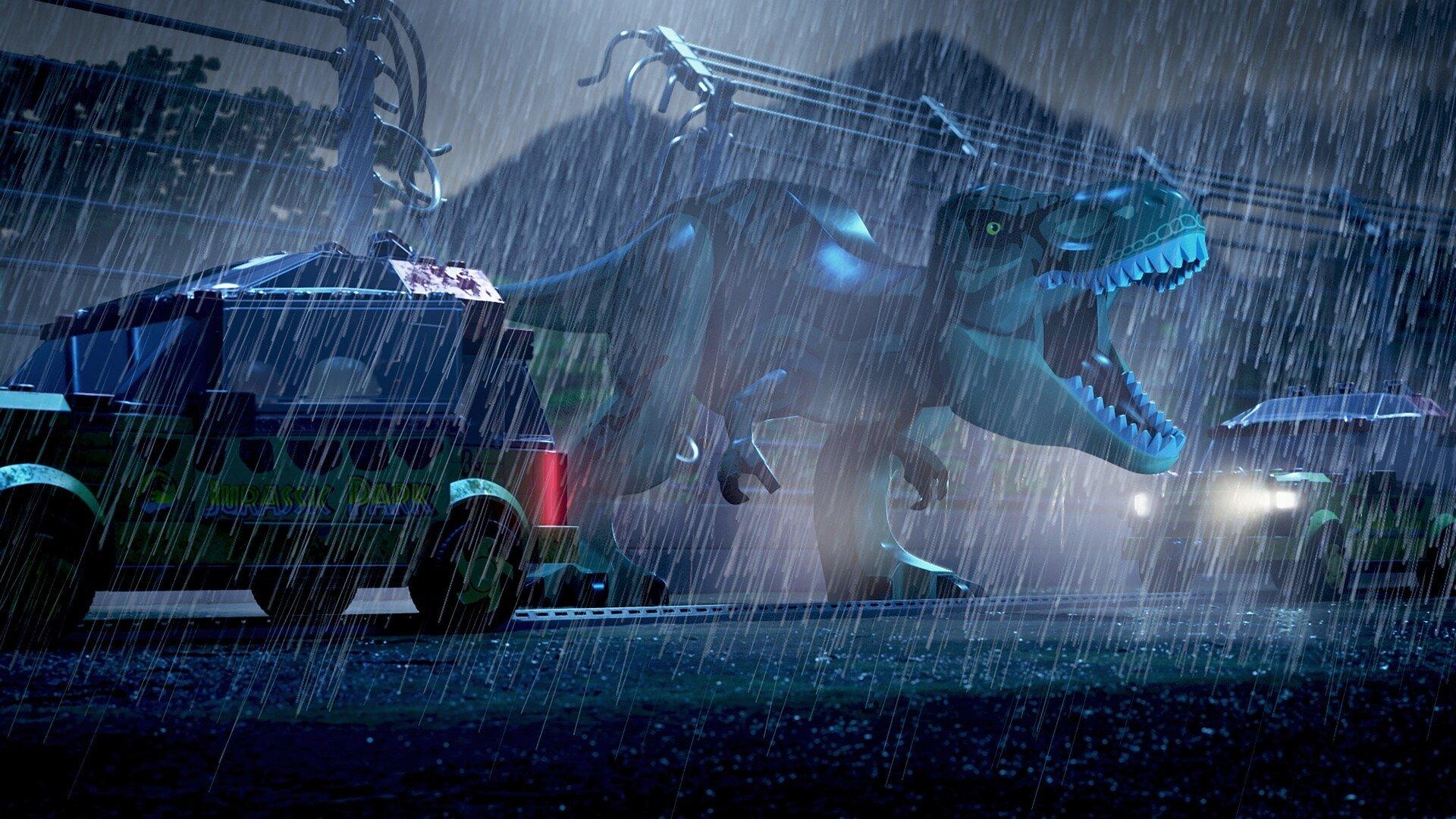 LEGO Jurassic Park: The Unofficial Retelling 2023 movie scene