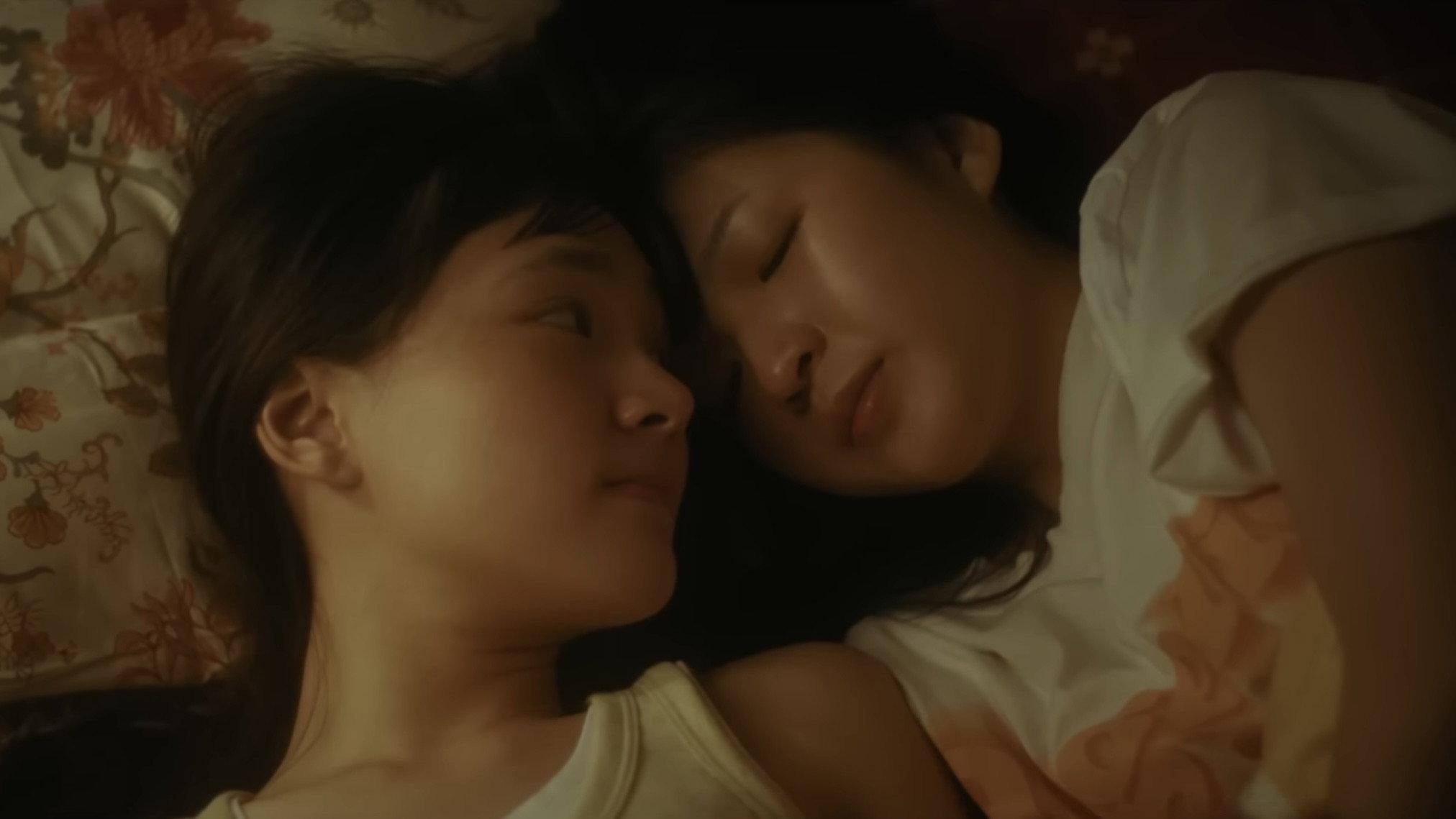 The Red Kiss 2025 movie scene