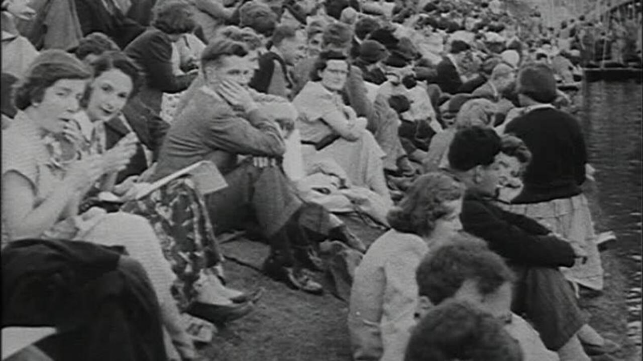 Cambridge May Week Boat Races 1951 movie scene