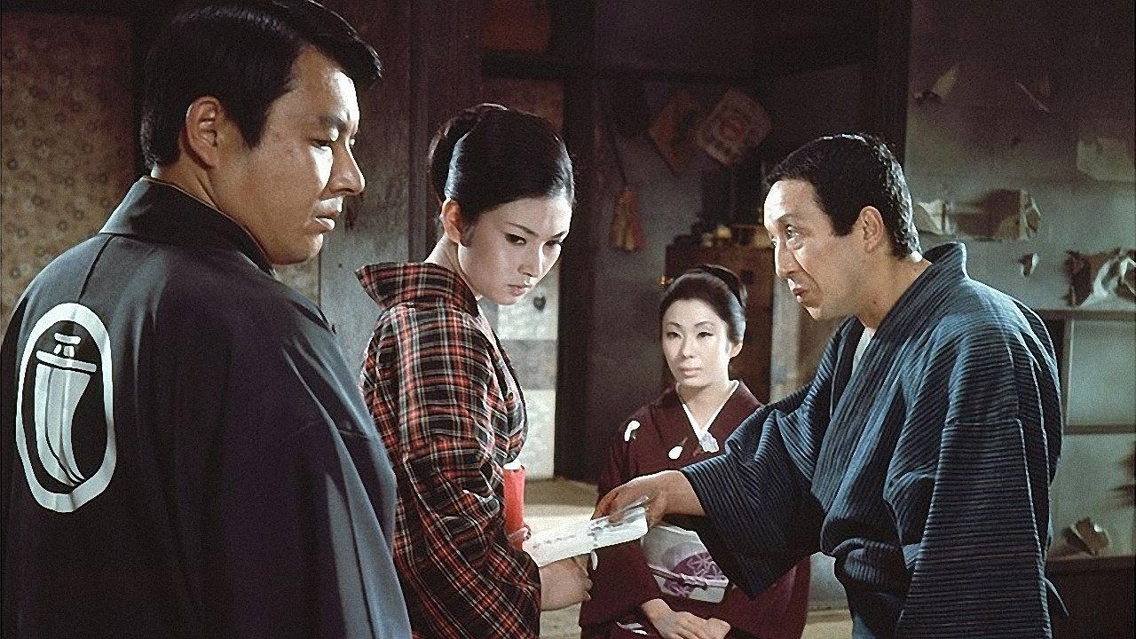 Vermillion Sword: Scabbard Code Sword Amidst the Swirling Cherry Blossoms 1969 movie scene