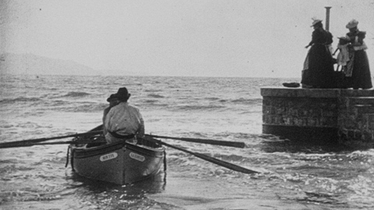 Boat Leaving the Port 1895 movie scene