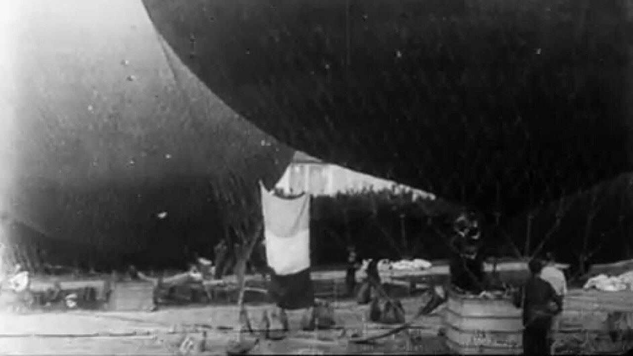 Balloon Accident at St Cloud 1914 movie scene