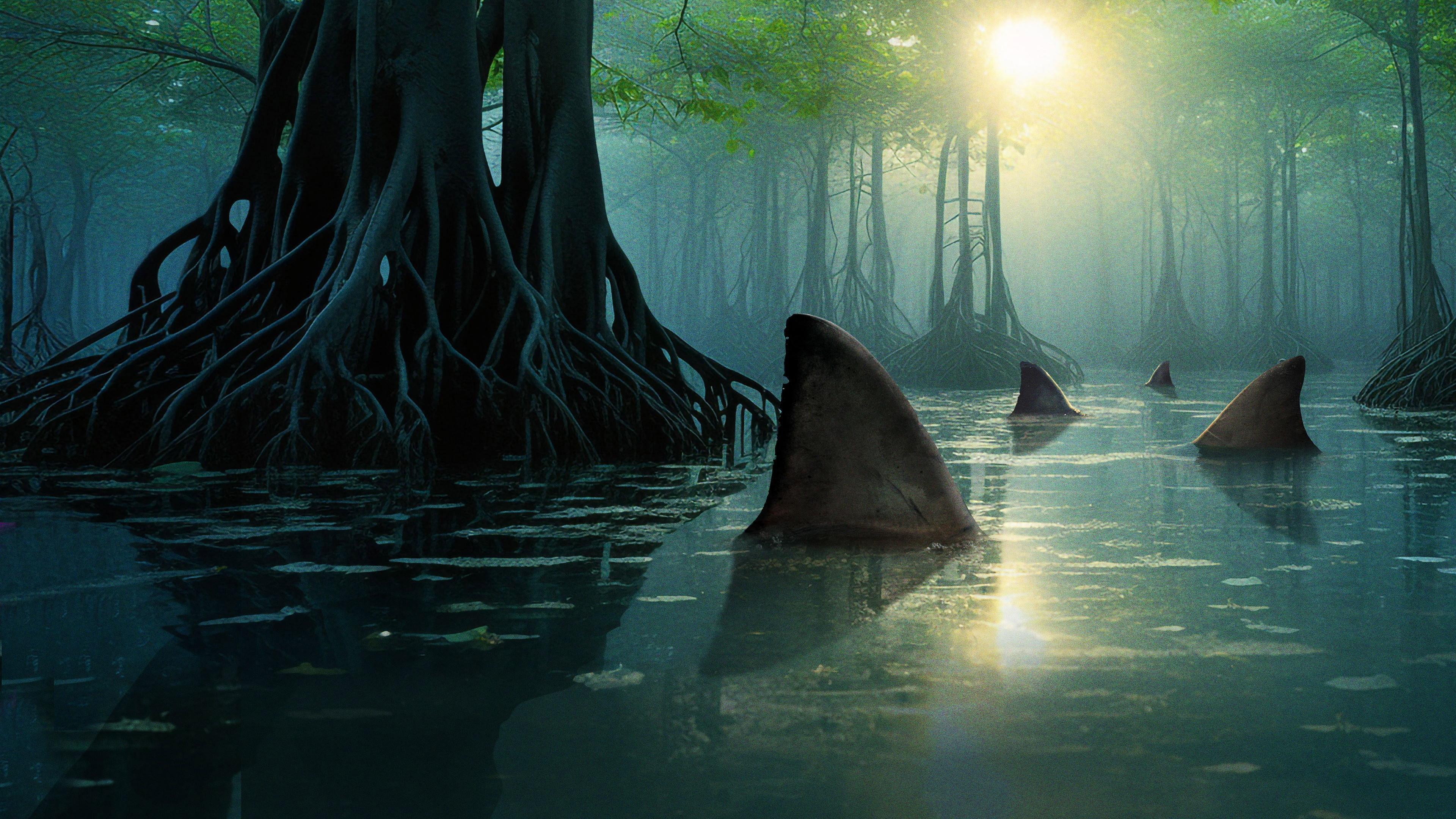 Sharks of the Dead Zone 2024 movie scene