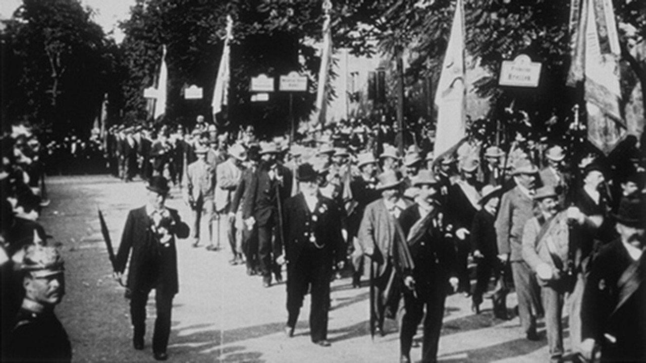 Procession on Horseback 1896 movie scene