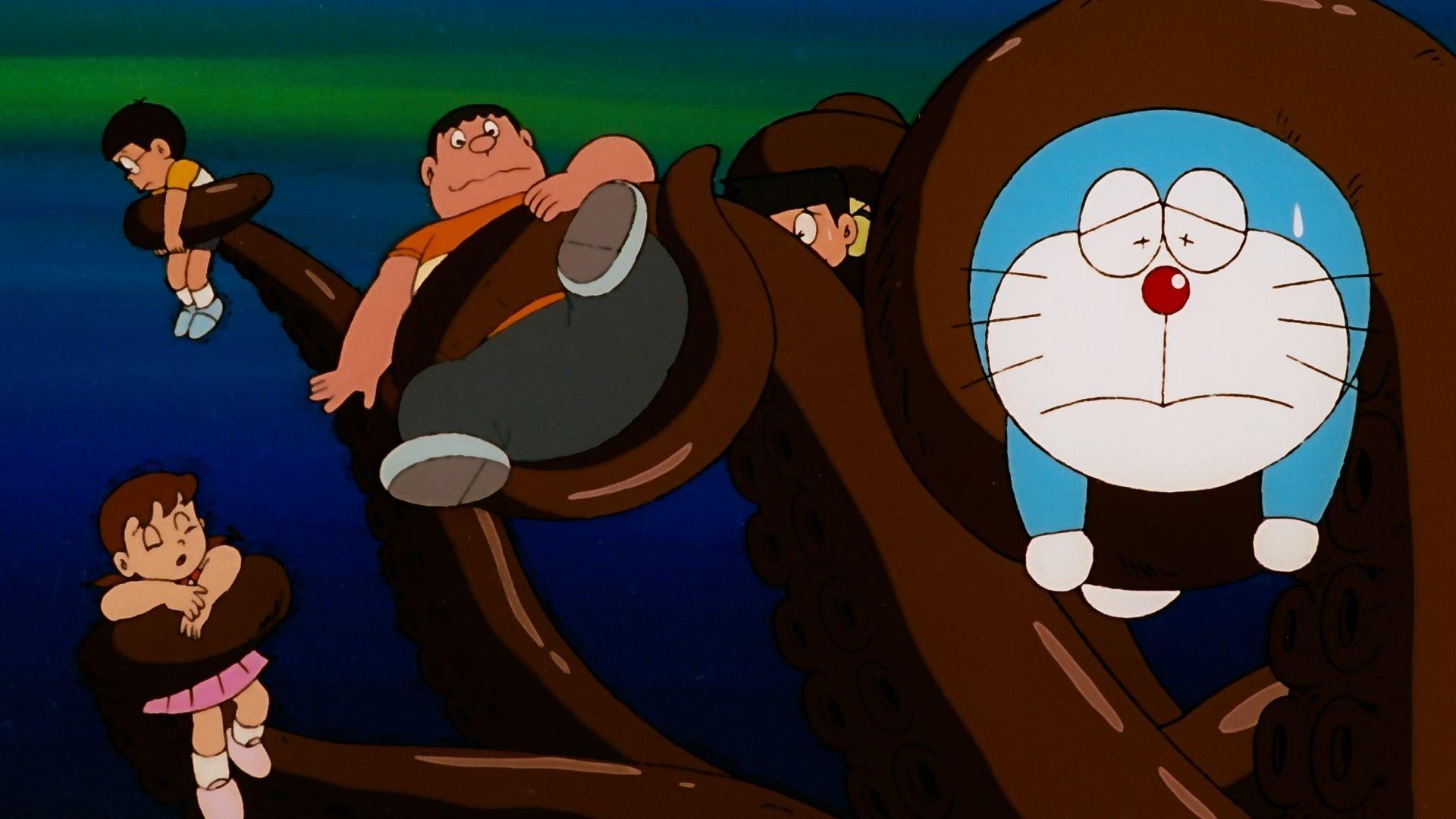 Doraemon: Nobita and the Castle of the Undersea Devil 1983 movie scene