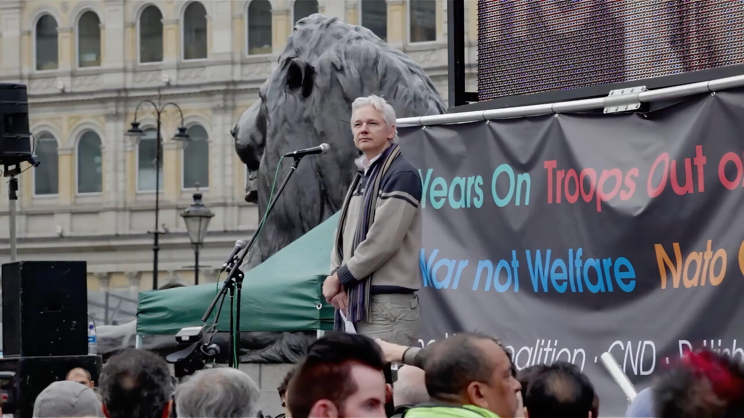 The Trust Fall: Julian Assange 2024 movie scene
