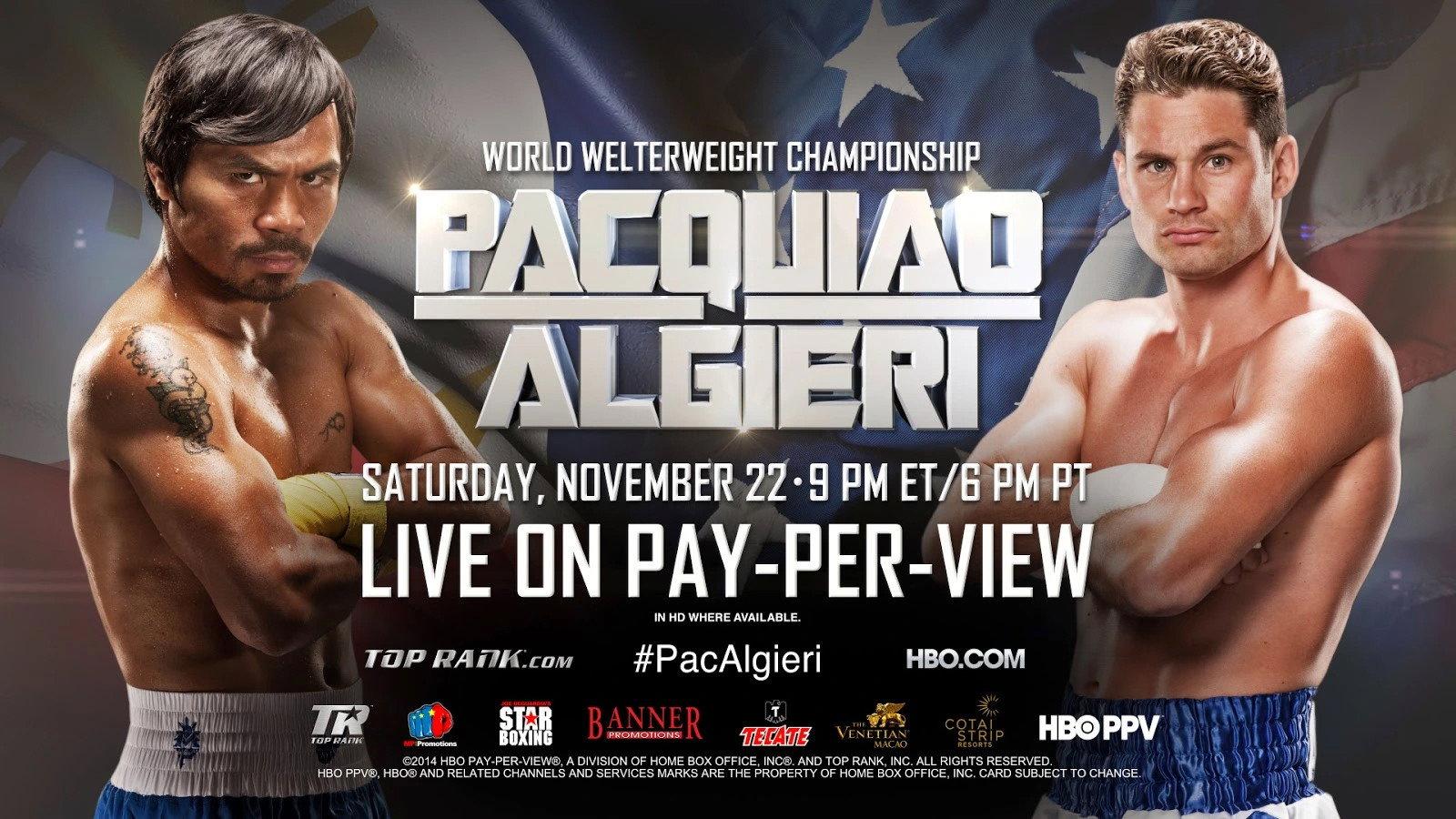 Manny Pacquiao vs. Chris Algieri 2014 movie scene