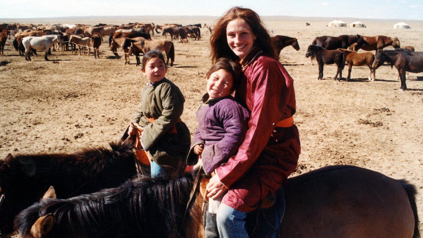 Wild Horses of Mongolia with Julia Roberts 2000 movie scene