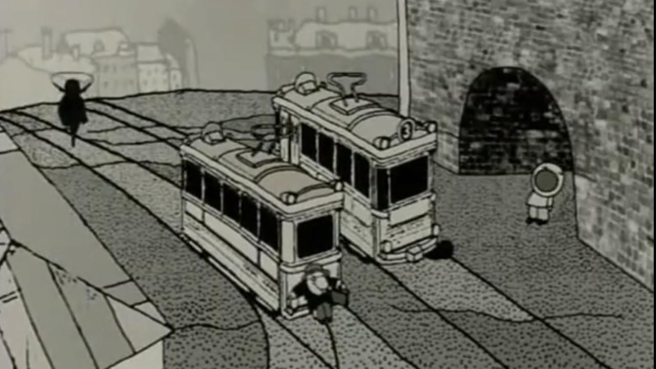 Optimus Mundus 20. Two Trams 1998 movie scene