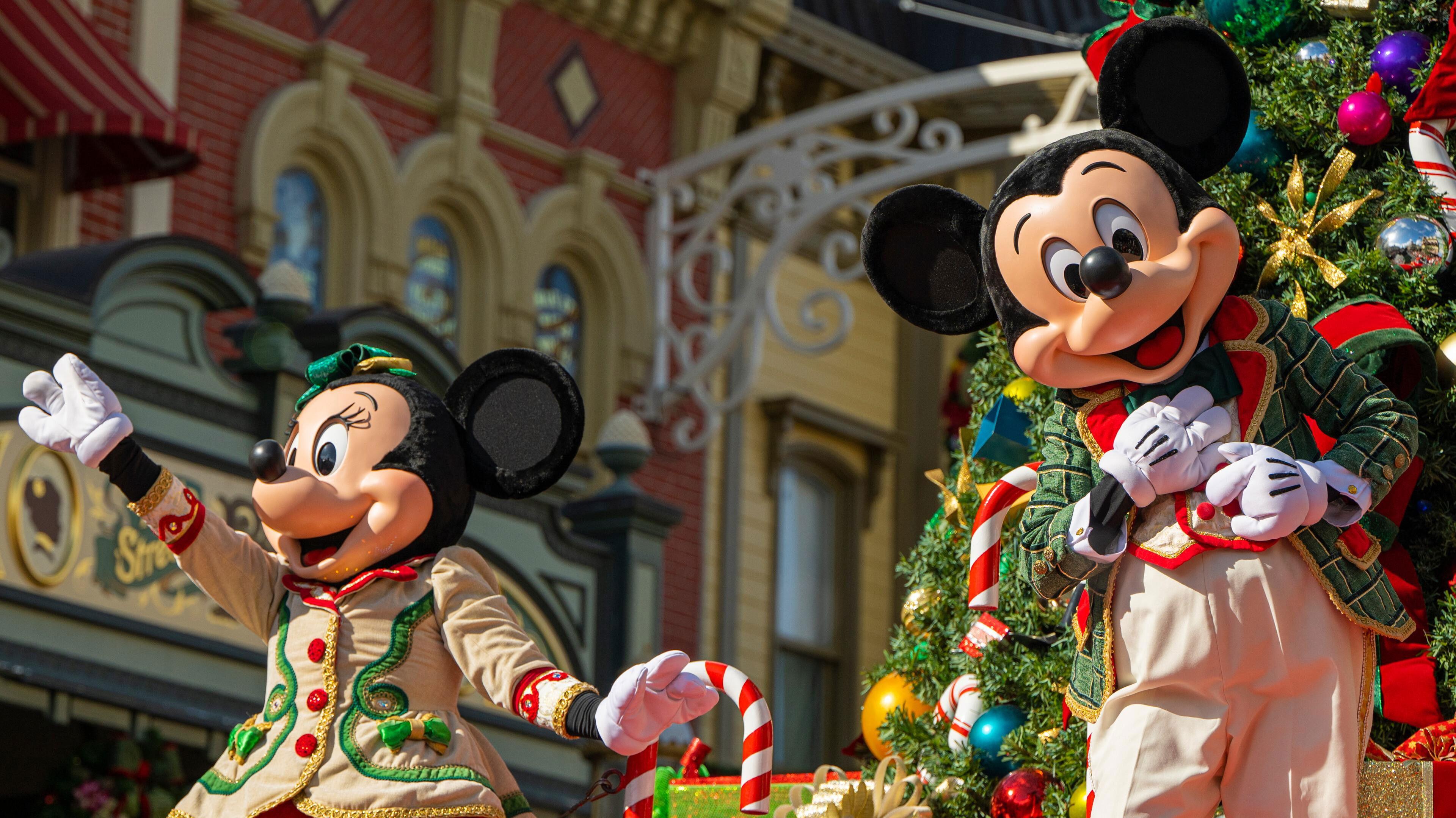 Disney Parks Magical Christmas Day Parade 2024 movie scene
