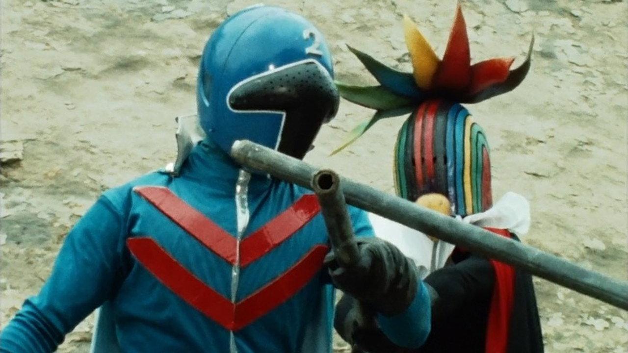 Himitsu Sentai Gorenger: The Blue Fortress 1975 movie scene