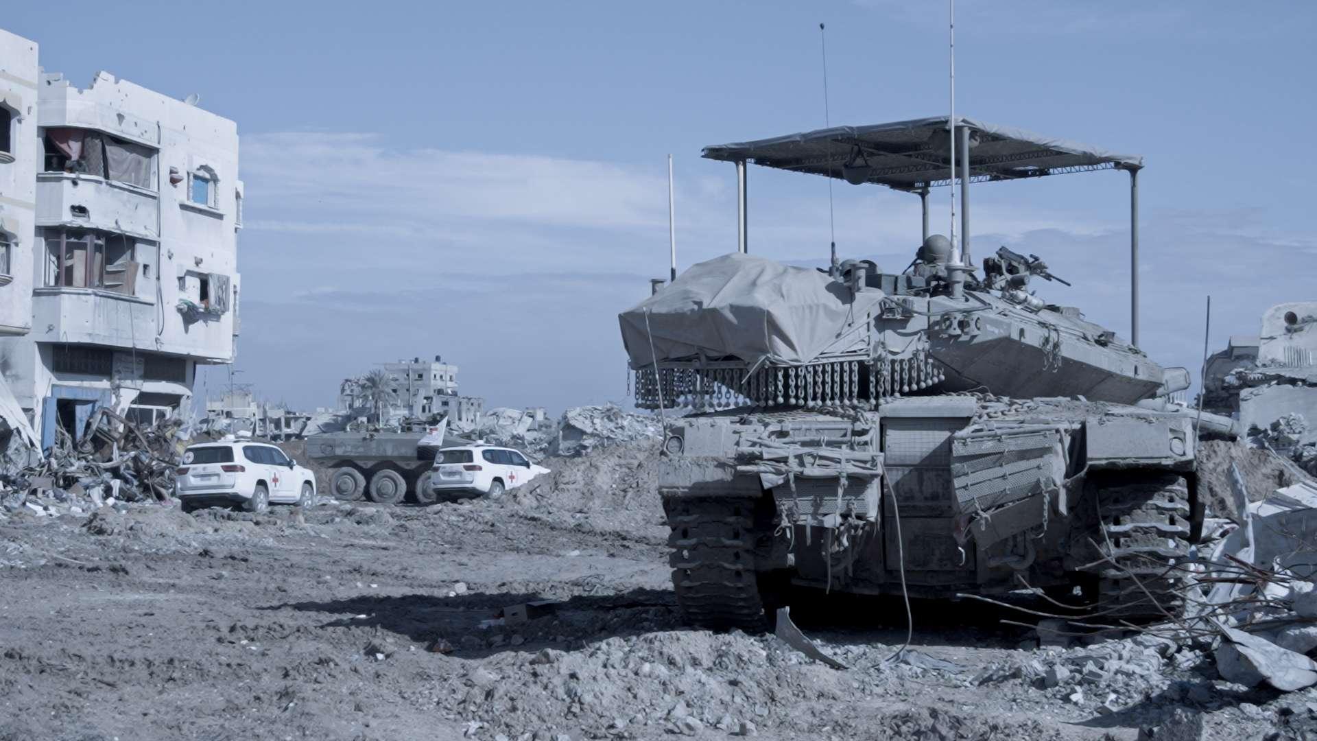 Good Morning Gaza 2026 movie scene