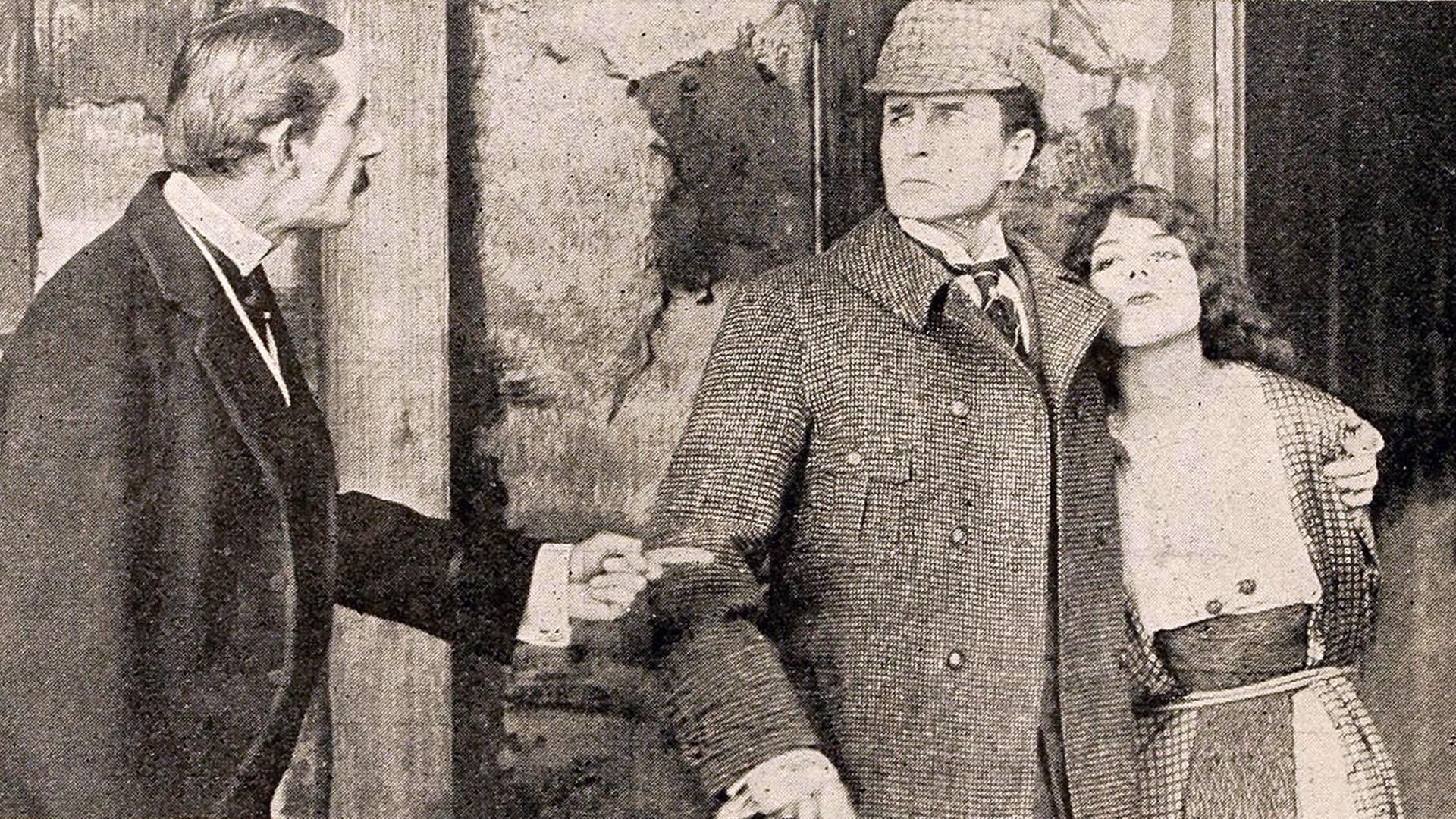 Sherlock Holmes 1916 movie scene