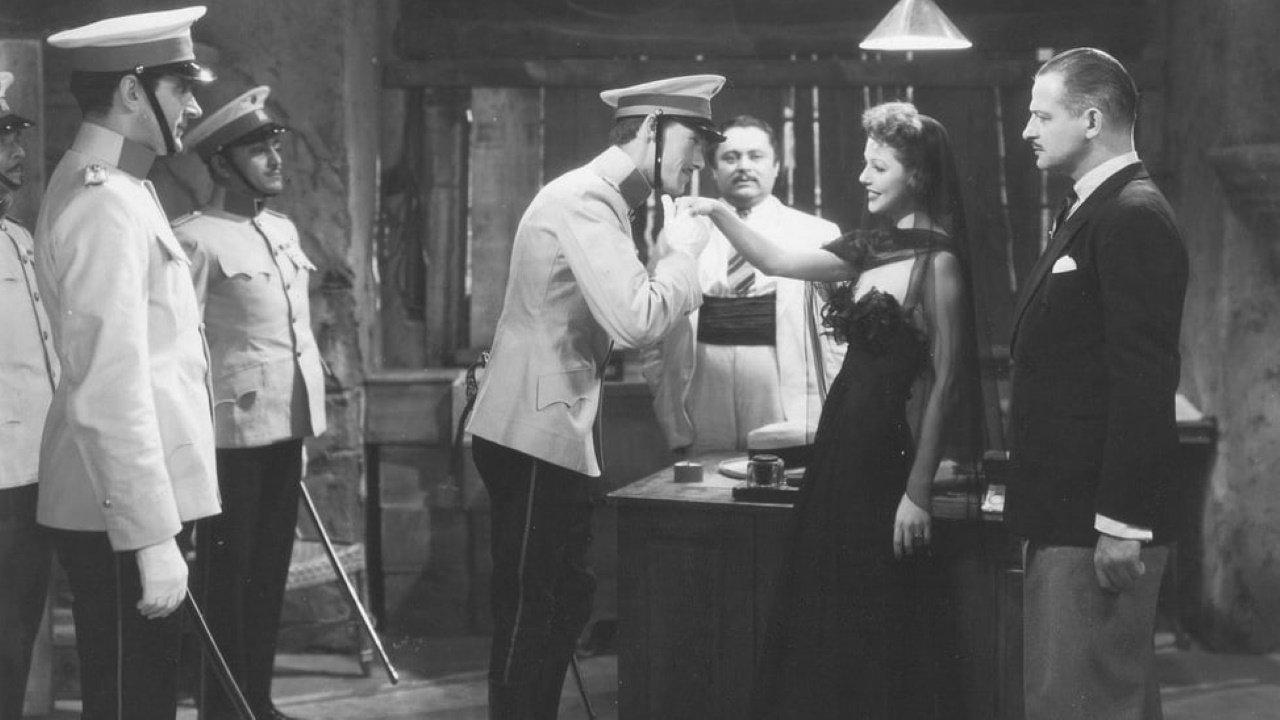 Four Men and a Prayer 1938 movie scene
