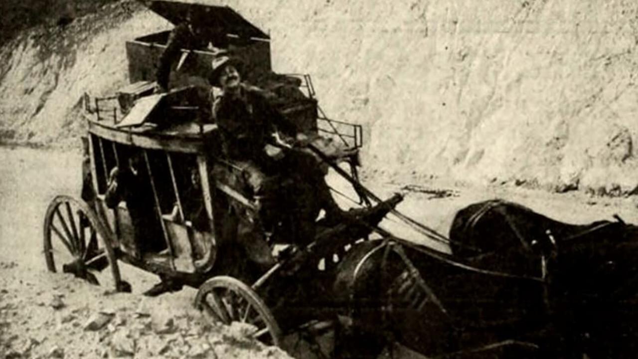 The Driver Of The Deadwood Coach 1912 movie scene