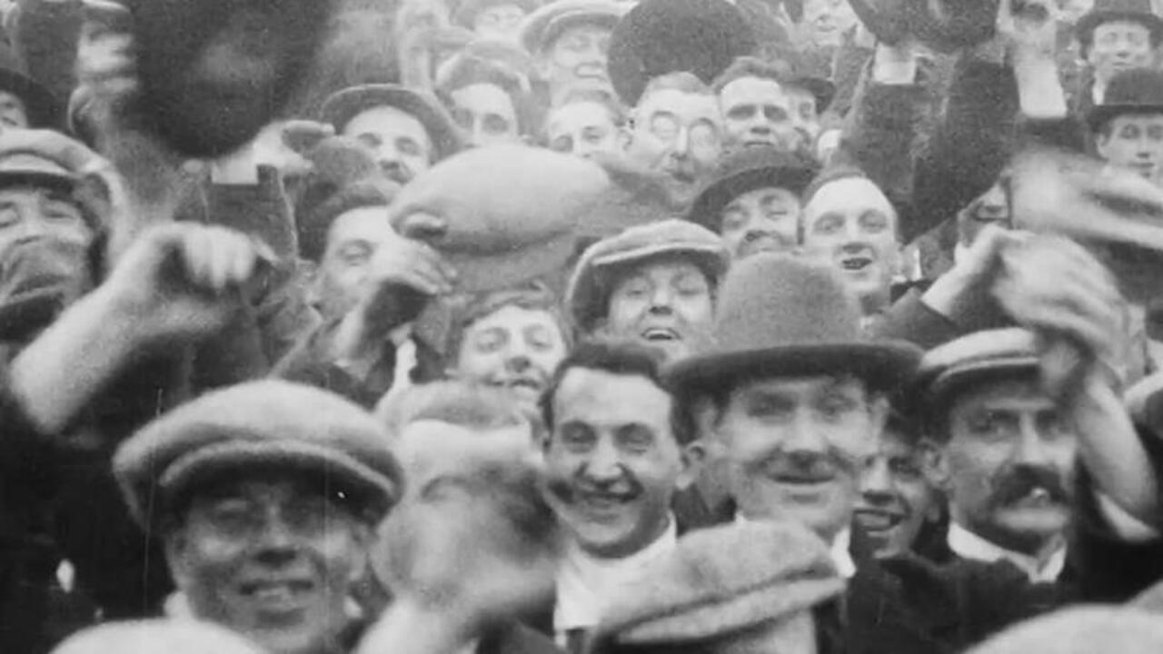 Wales' Wonderful Rugby Win 1922 movie scene