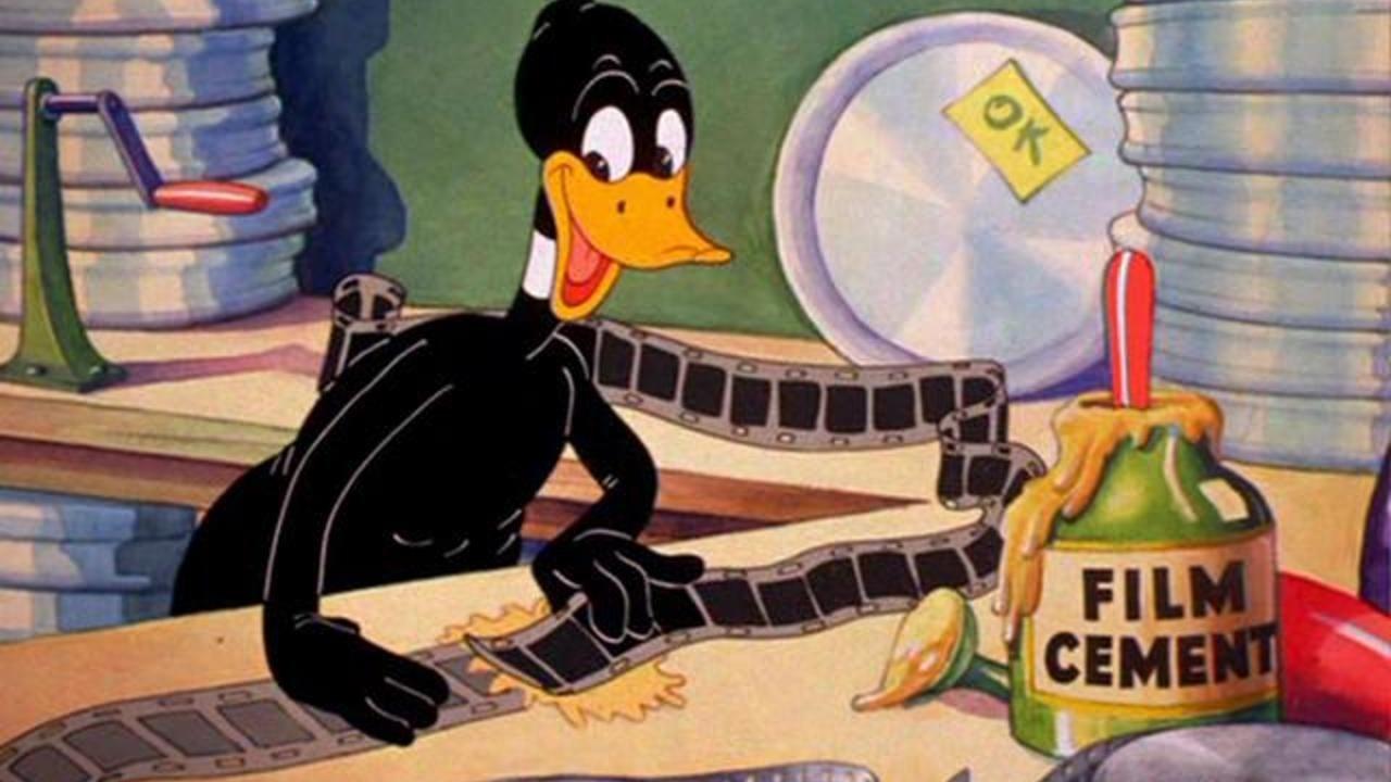 Daffy Duck in Hollywood 1938 movie scene