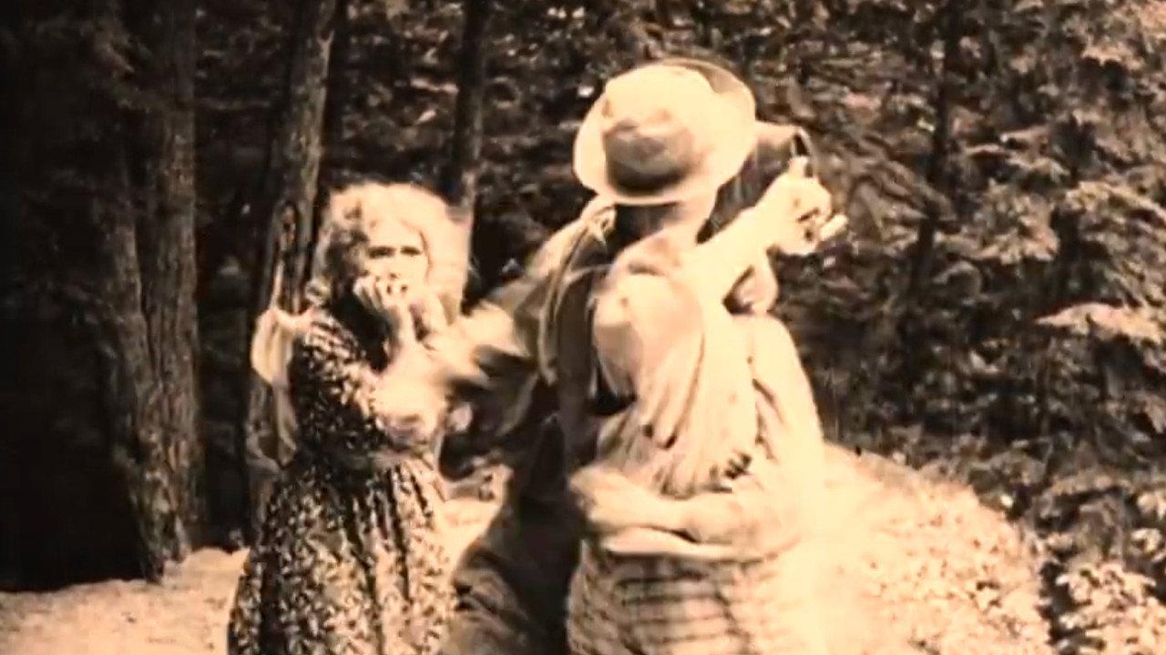 A Feud in the Kentucky Hills 1912 movie scene