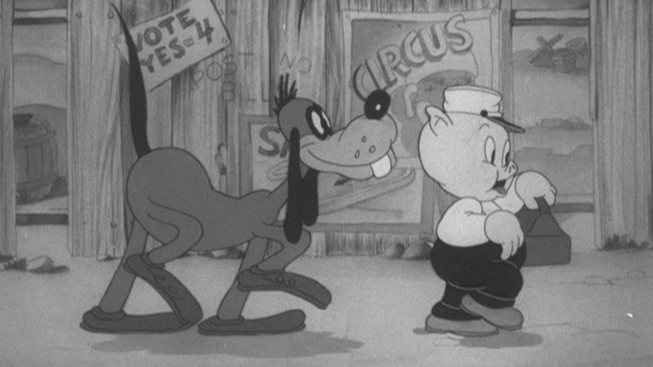 Porky's Tire Trouble 1939 movie scene