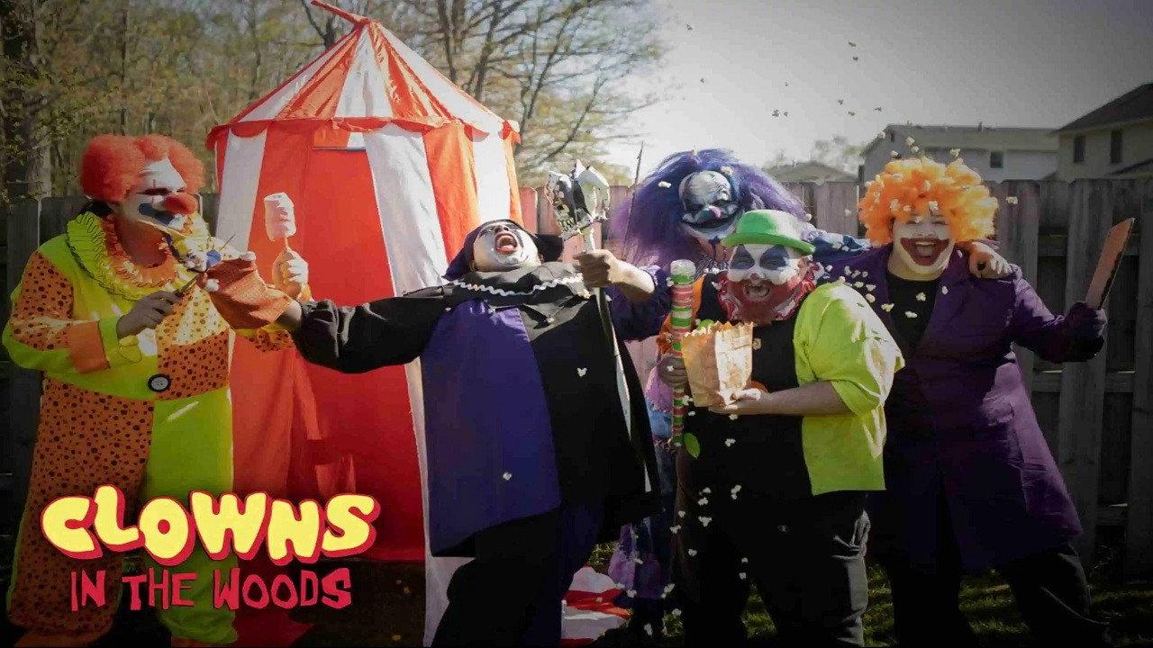 Clowns in the Woods 2021 movie scene