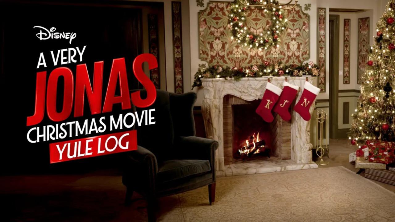 A Very Jonas Christmas Movie Yule Log movie scene