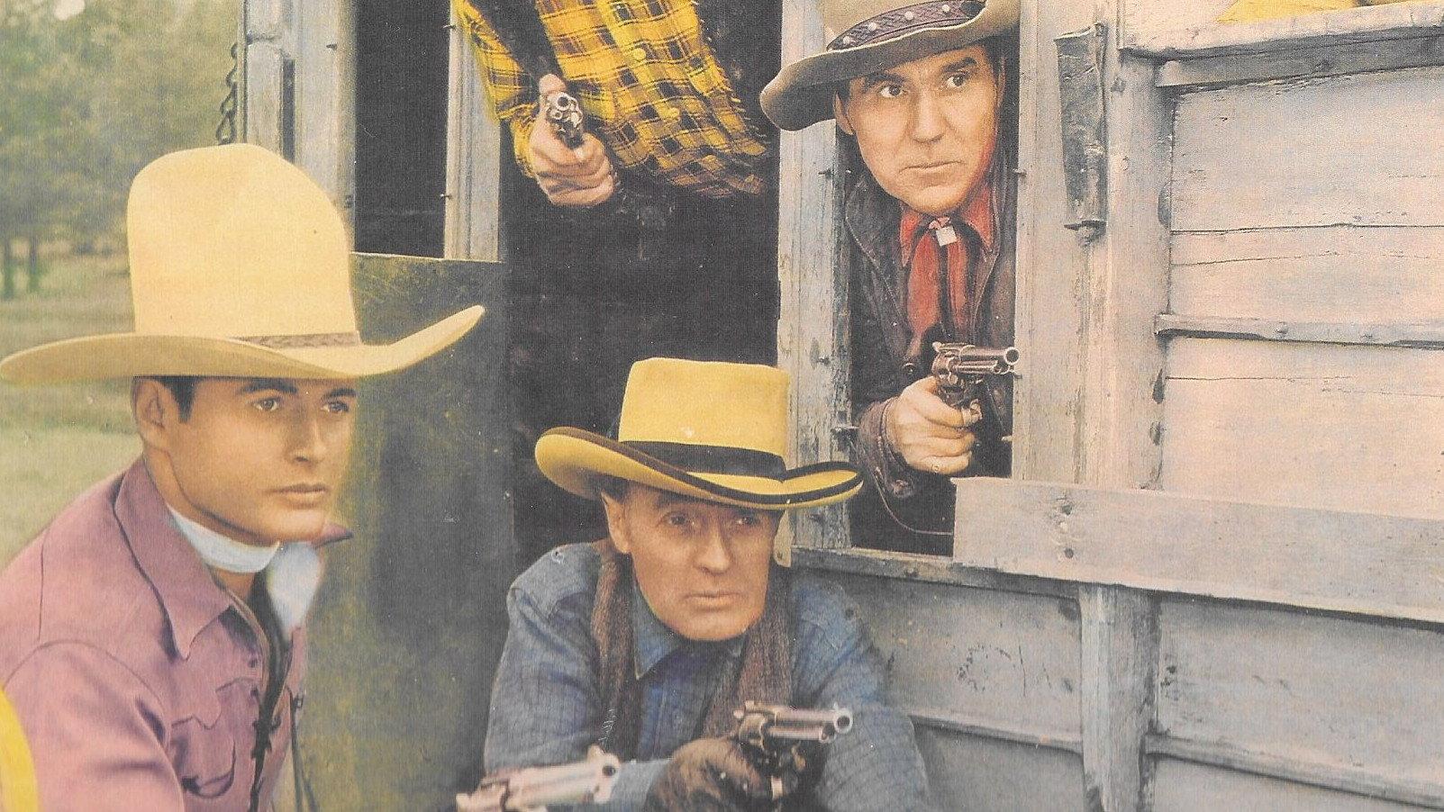 Western Trails 1938 movie scene