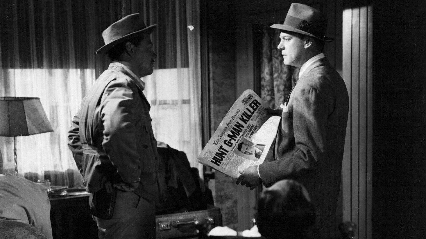 Walk a Crooked Mile 1948 movie scene