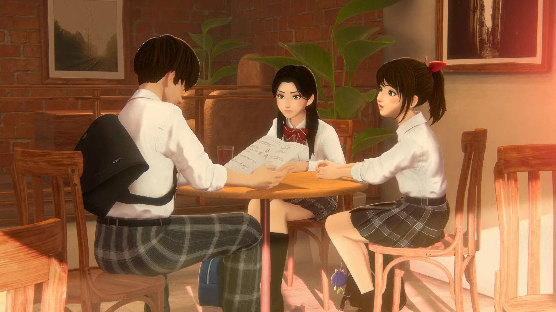 high school girl & the magic notebook 2022 movie scene