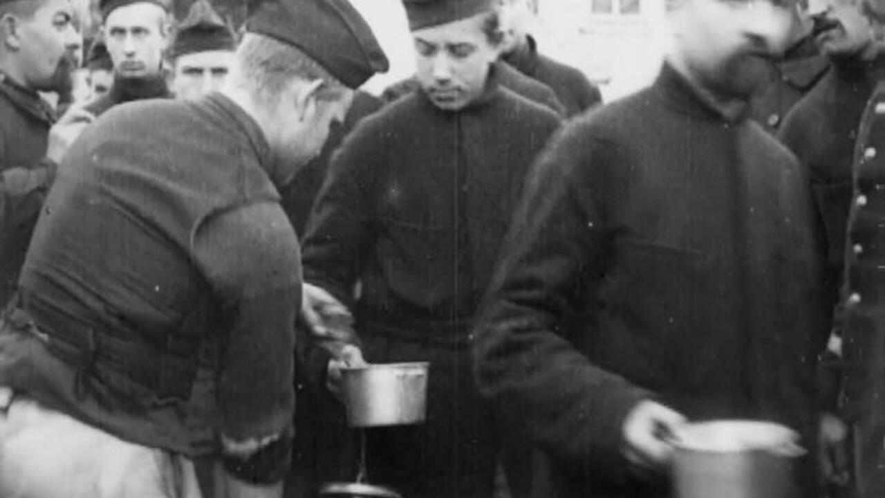 Christmas at the Front 1914 movie scene