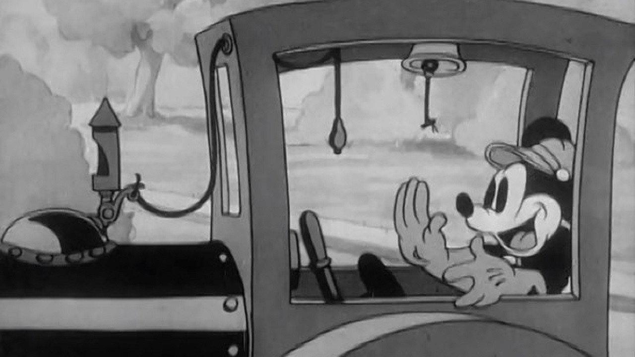 Mickey's Steam Roller 1934 movie scene