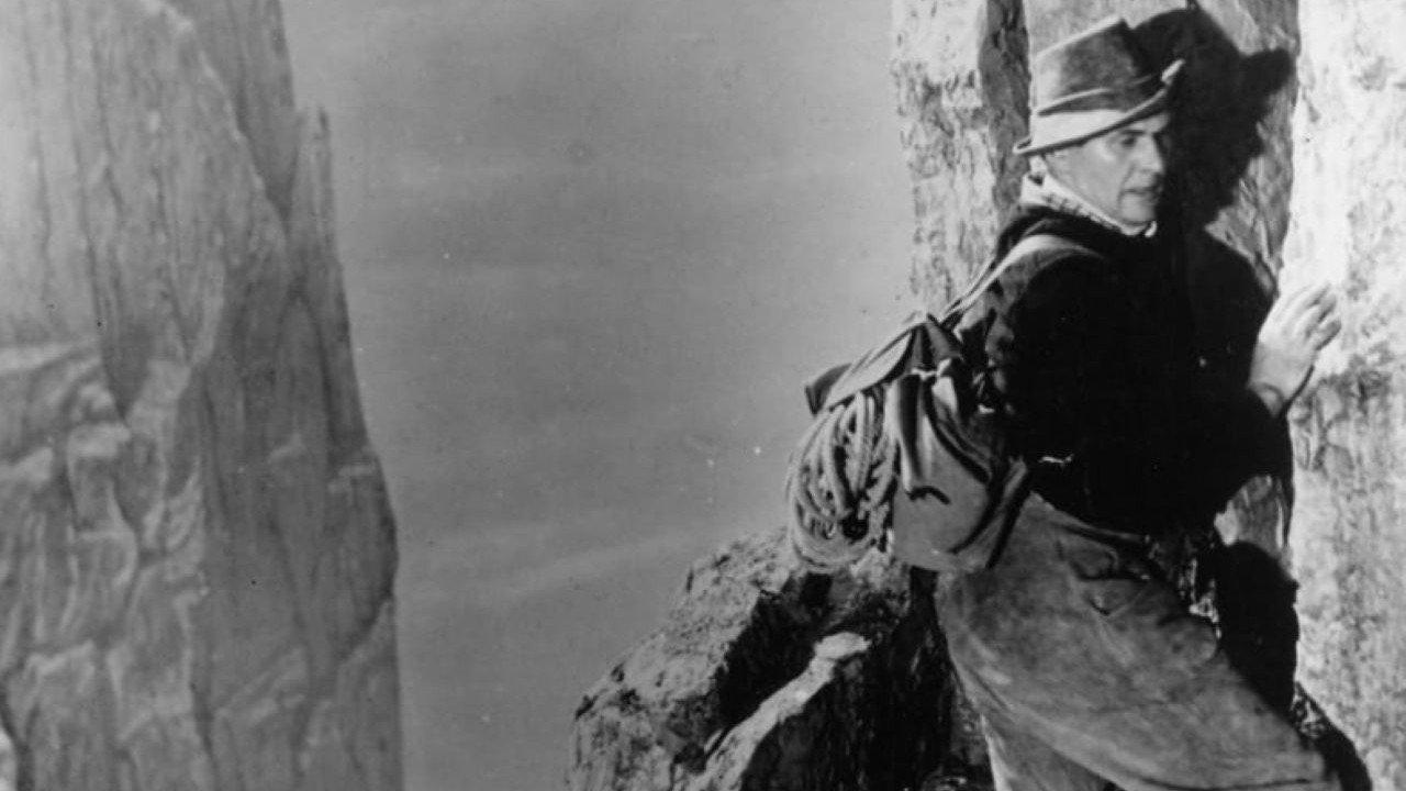 In the Shadow of the Mountain 1940 movie scene