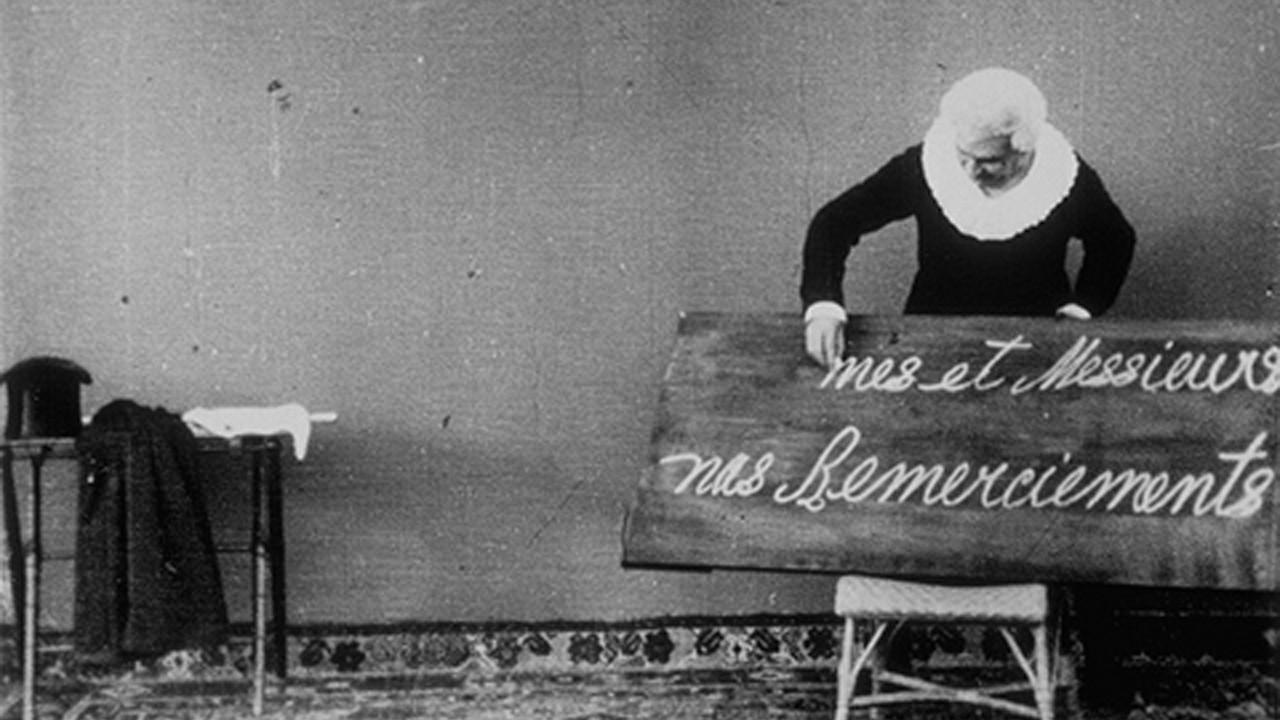 Writing Backwards 1896 movie scene