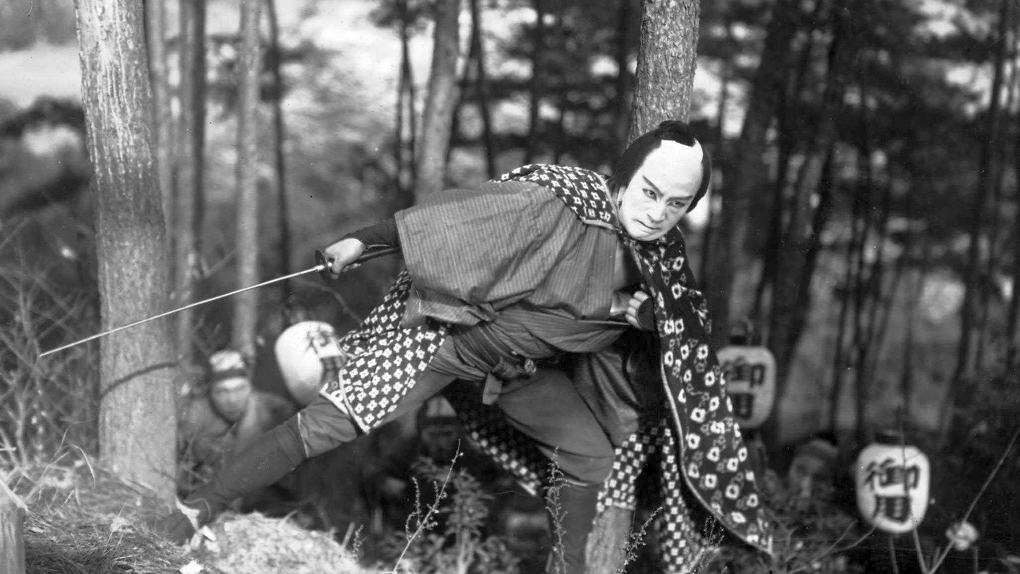 Chuji's Travel Diary: Koshu Swordfighting 1927 movie scene