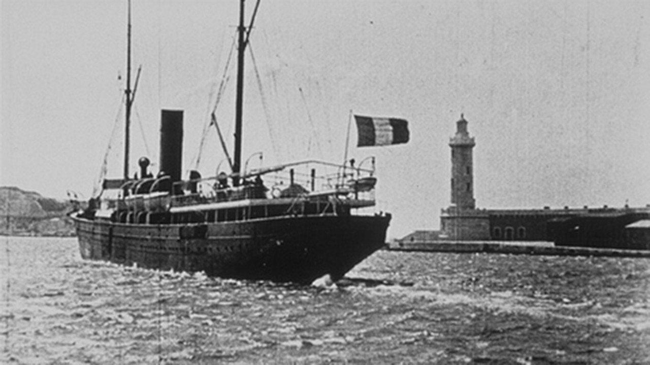 Departure of a Transatlantic Crossing 1897 movie scene