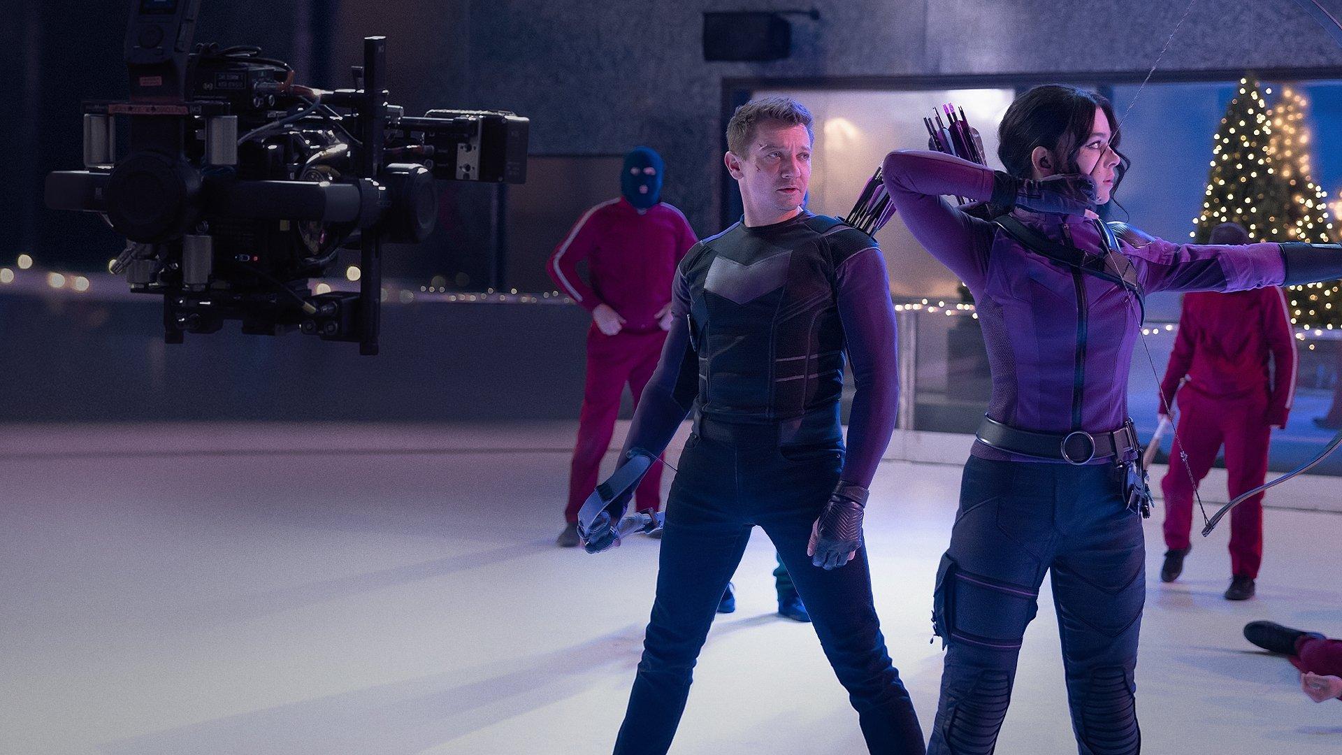 Marvel Studios Assembled: The Making of Hawkeye 2022 movie scene