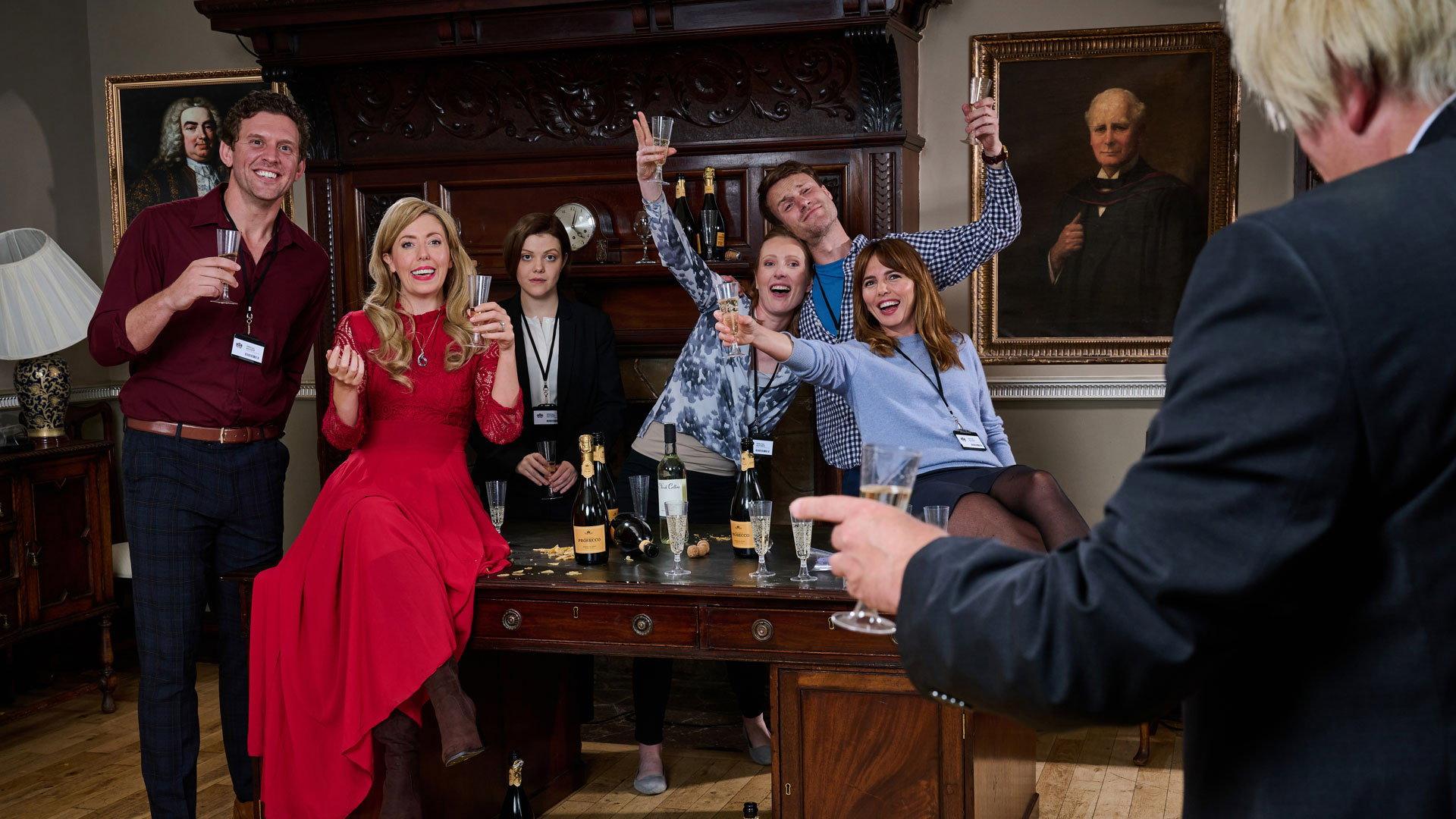 Partygate 2023 movie scene