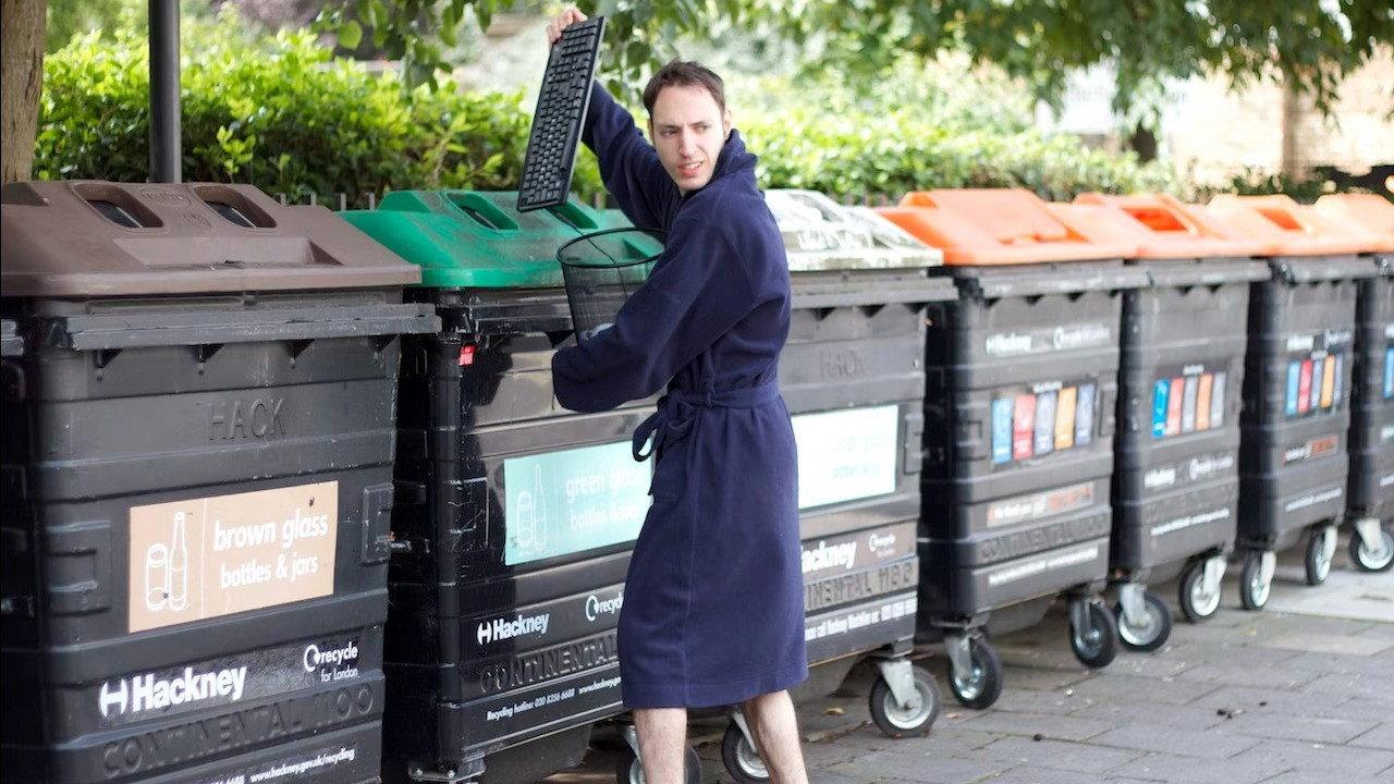 The Man Who Couldn't Stop Putting Things in Bins 2013 movie scene