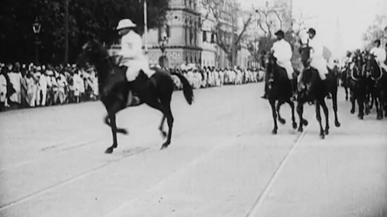 Arrival of the Earl of Lytton at Calcutta 1922 movie scene
