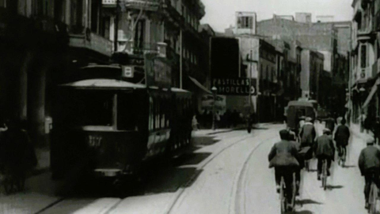 Barcelona by Tram 1908 movie scene
