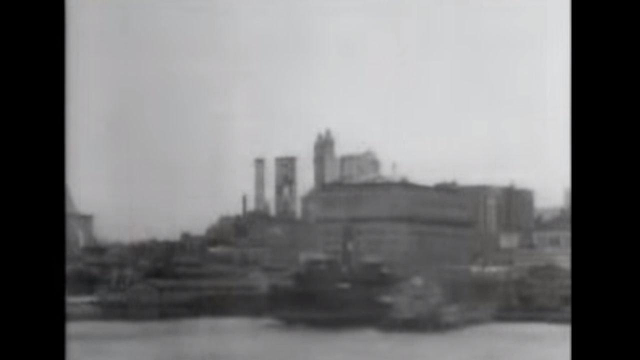 Skyscrapers of New York City, from the North River 1903 movie scene